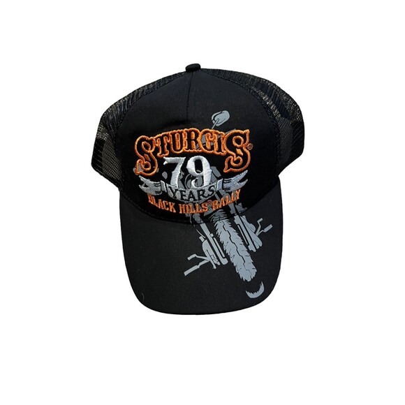 2019  79TH ANNUAL STURGIS BASEBALL HAT CAP NWT Motorcycle Black & Orange - Picture 1 of 4